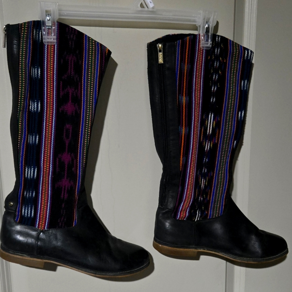 Reef Aztec knee boots size 10
